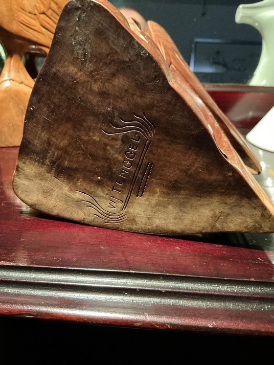 Image 1 of 2 Papageien, indonesische Holzschnitzerei, 1930