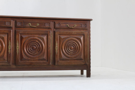 Image 1 of Vintage Brutalist Dudouyt sideboard, 1950s
