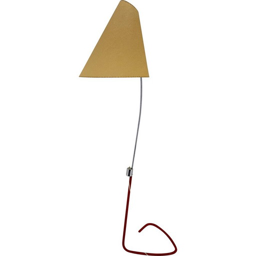 Lampadaire vintage en parchemin par Josef Hurka pour Napako, Tchécoslovaquie 1960