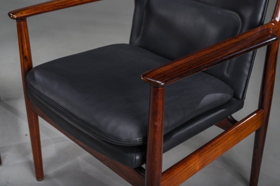 Image 1 of Dänische Modell 431 Sessel aus Leder von Arne Vodder für Sibast Møbler, 1960er, 4er-Set