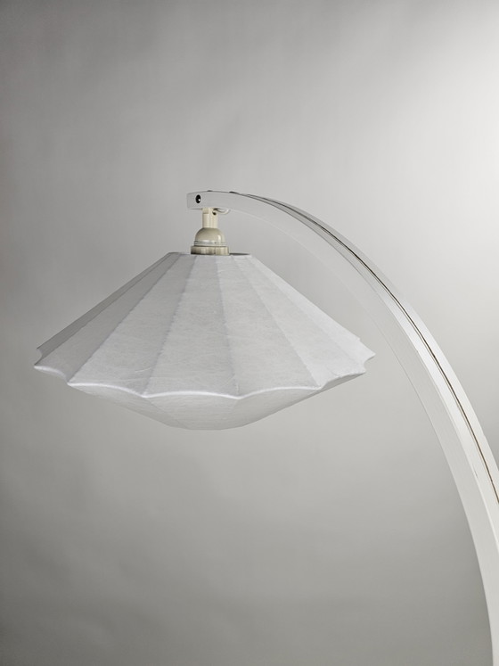 Image 1 of Lampadaire Caprani avec abat-jour cocon graphique, Danemark, années 1970