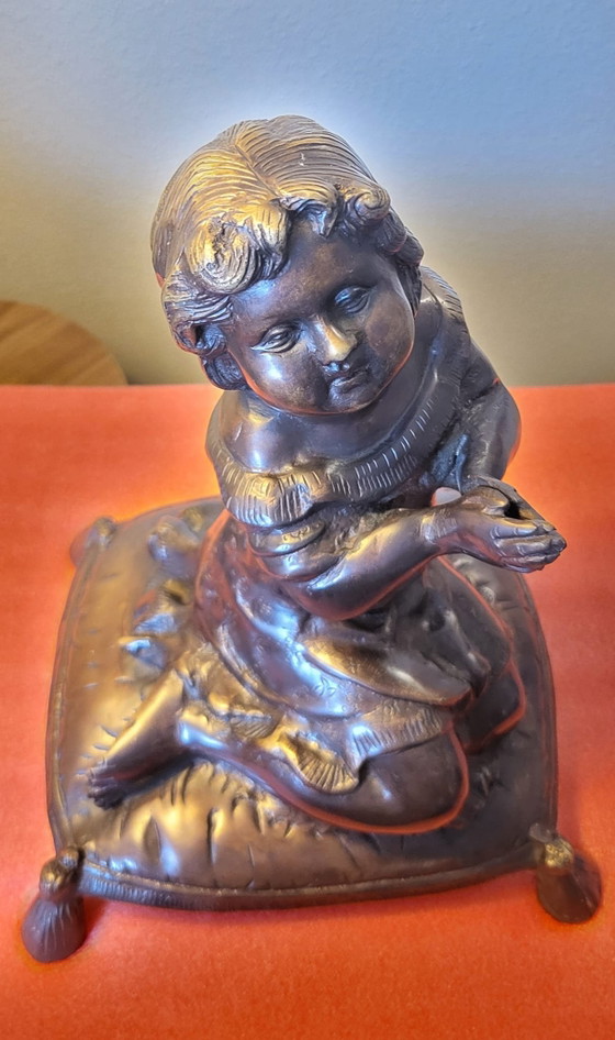 Bronze Praying Girl Morning Prayer M. Moreau Sculpture – Mathurin Moreau (photo 11 of 11)