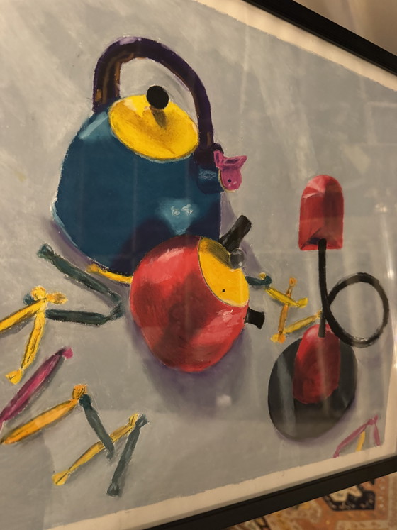 Image 1 of Memphis style pastel still life 