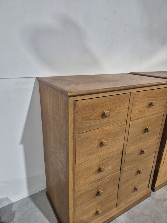 2 vintage apothekers winkel ladekasten, Hout, Bruin (foto 3 van 15)
