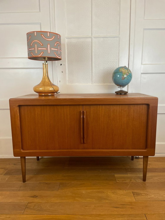 Image 1 of intage teak sideboard from Silkeborg Møbelfabrik – tambour doors