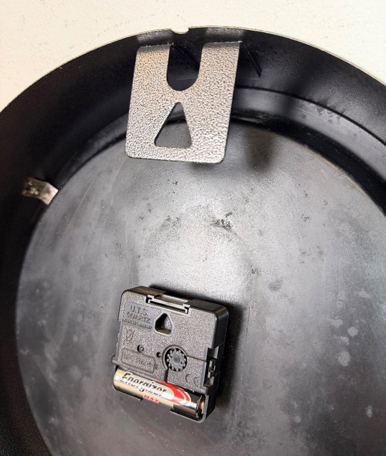 Image 1 of Grijze industriële fabriekswandklok van Elfema, jaren 60.