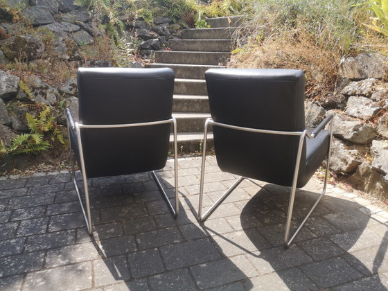 Fauteuils en cuir KOINOR, lot de 2 | Design Bauhaus | Excellent état – Leather, Chrome (photo 5 of 13)