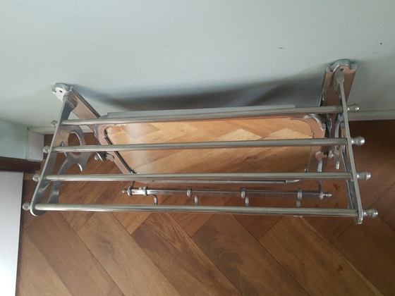 Image 1 of Retro-Garderobe aus Metall im Jugendstil und Art-Deco-Stil mit Spiegel