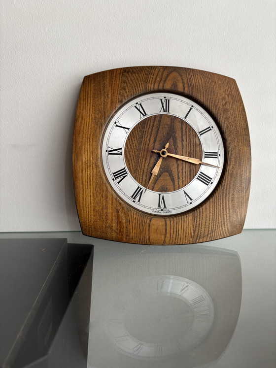 Orologio da parete brutalista - Funzionante – Quartz, Metal, Wood (photo 4 of 5)