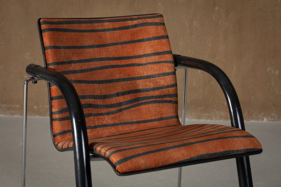 Image 1 of Fauteuil Vintage A 320 par Wulf Schneider & Ulrich Boehme pour Thonet 1980 en velours polaire (ensemble de 3)