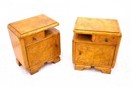 Pareja de mesillas de noche, Polonia, años 30.