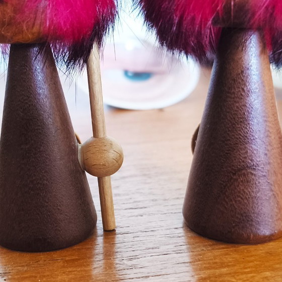 Image 1 of Figurines de vikings en teck par Sallingboe pour Skansen, Danemark, années 60