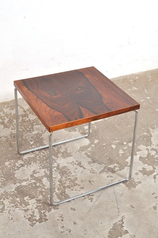Table d'appoint vintage en bois de rose 1950