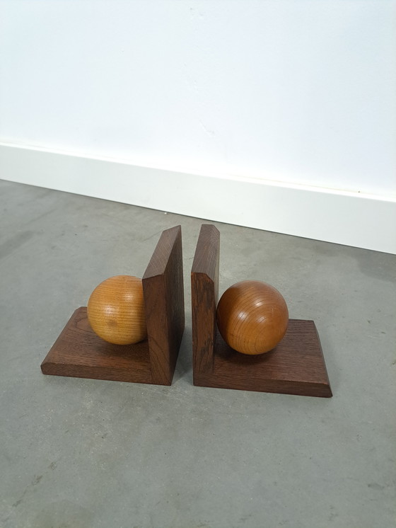 Image 1 of Ancien serre-livres en bois