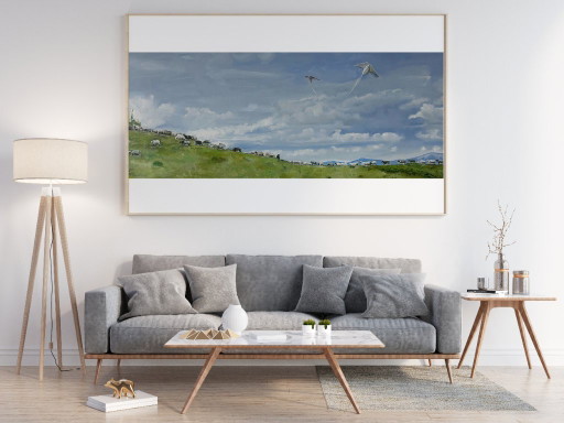 Original Oil Painting Contemporary Art Landscape Big Walk – schilderijen tekeningen, Canvas (photo 2 of 7)
