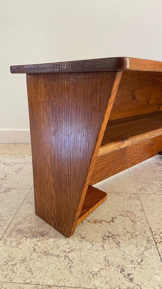 Image 1 of Geometrische wandplank massief eiken VINTAGE