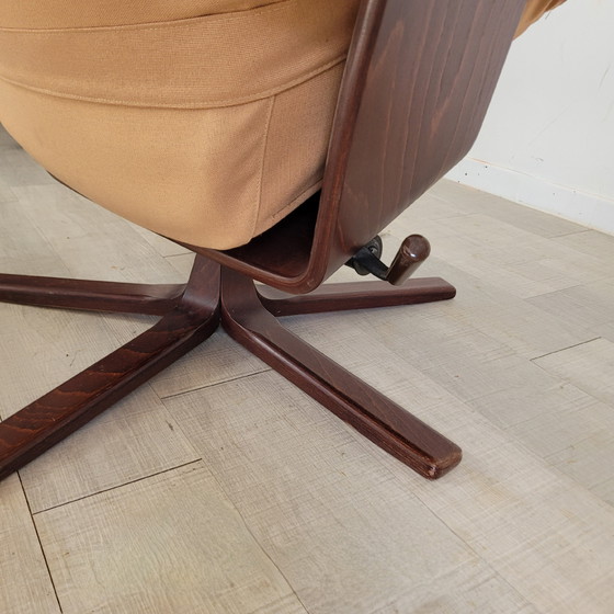 Image 1 of Göte Mobler 1960 Vintage Swivel Reclining Lounge Chair