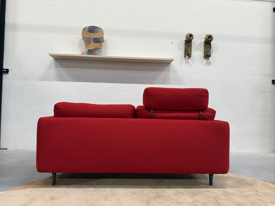 Image 1 of Pode Tweak Sofa 2x80 Incl. Footstool Hallingdal fabric Red