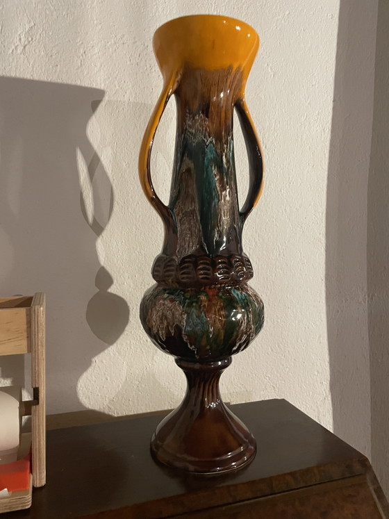 Jarrón de cerámica XL con esmalte de goteo, Francia – Jarrones, Ceramic (photo 7 of 14)
