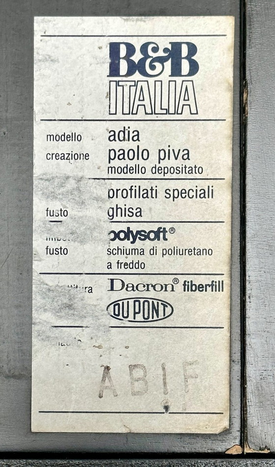 Image 1 of B&B Italia - Paolo Piva Doppelbett Kingsize Messing und Stahl "ADIA", 1980er