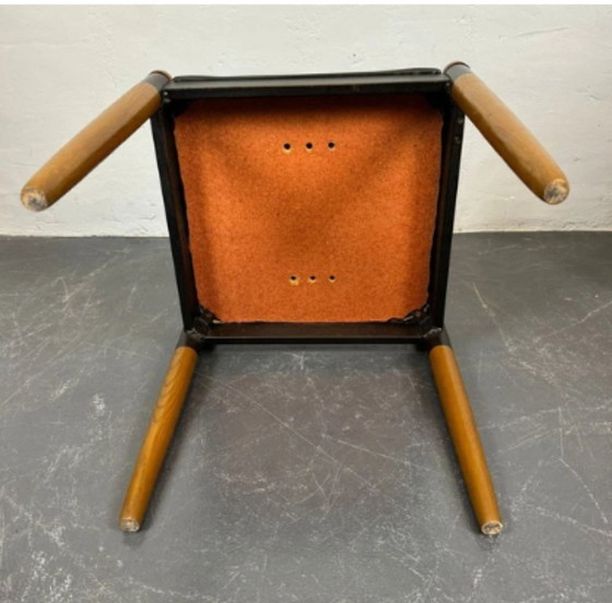 Image 1 of 6 sedie scandinave in vinile effetto teak