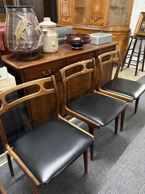 Image 1 of Johannes anderson vintage eetkamerstoelen 6 stuks