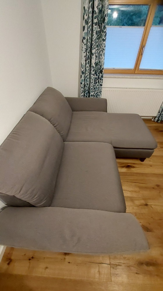 Canapé avec Chaises longues couleur taupe, W. Schillig, Textile, Modern (photo 4 sur 9)