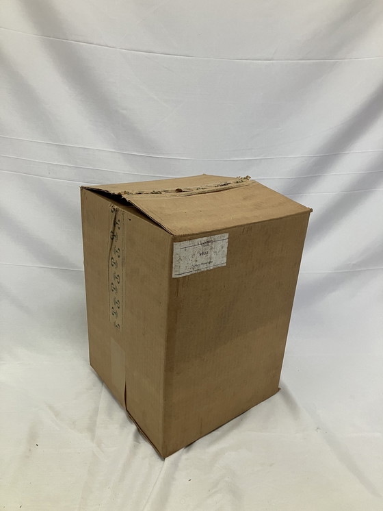 Image 1 of Lampe à suspension vintage Peill et Putzler ø30 verre bulle ambré NOS !