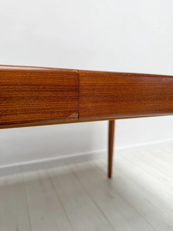 Image 1 of Vintage Danish Teak Extendable Dining Table, Mid-Century Modern Scandinavian Design, 1960s