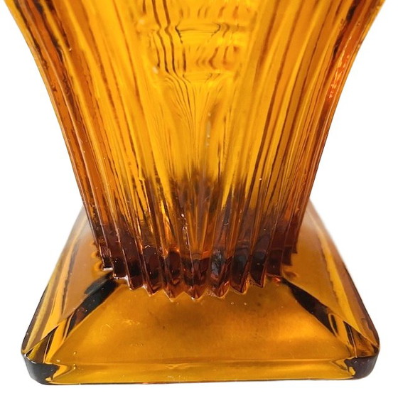 Image 1 of Art Deco vaas Stölzle Hermanova Hut 1930's