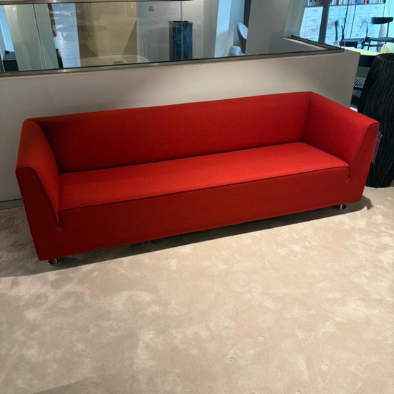 Gelderland 4800 3-seater Sofa, Textile, Chrome, Red (photo 4 of 6)