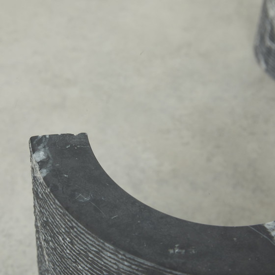 Image 1 of Giulio Lazzotti Column Stone Coffee Table for Casigliani Italy, 1970s