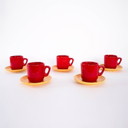 Set of ceramic mugs, Italian design, 1980s, made in Italy