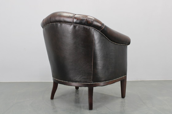 Image 1 of Vintage leren fauteuil, Tsjecho-Slowakije