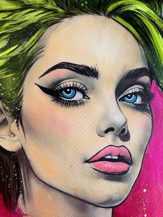 Image 1 of NO1R Visualart - Give me the green lights - Artist canvas