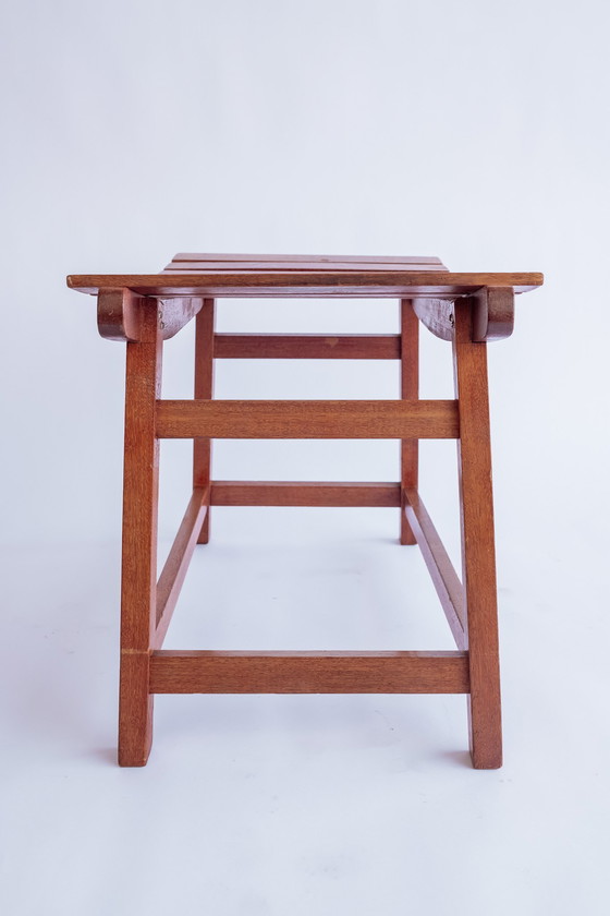 Image 1 of Vintage Houten Krukje/Voetenbank