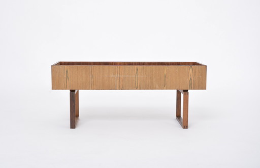 Elegant Danish Midcentury Wooden Planter Box