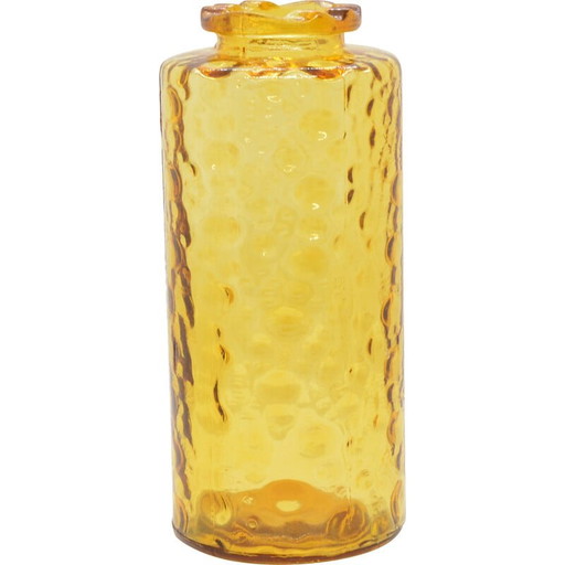Vase vintage en verre miel pour Hirschberg, Allemagne 1970