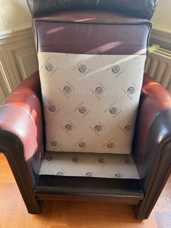 Fauteuil en cuir exclusif Léon Mol (Sittard) avec repose-pieds assorti – Leather (photo 6 of 6)