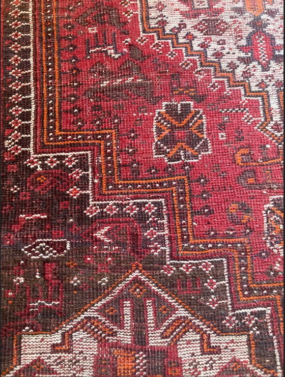 Image 1 of Tapis noué à la main style HERIZ - 163 x 117 cm - Laine sur coton - Vintage (fin des années 80)