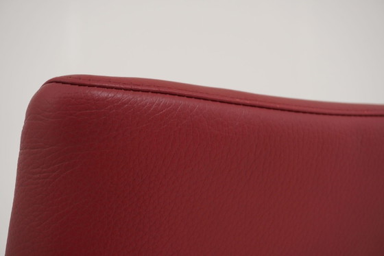 Image 1 of Rolf Benz 7800 Stühle Esstisch 1210 Leder 4 Stück Rot Stuhl