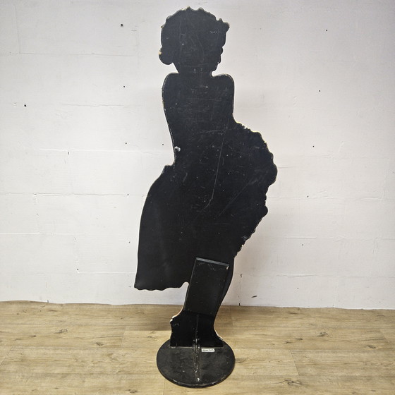 Image 1 of Statue / découpe / enseigne Marilyn Monroe en bois faite à la main (robe à remonter / The Seven Year Itch)
