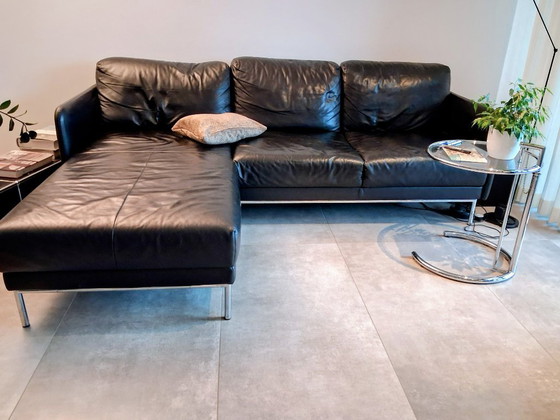 Image 1 of HÜLSTA Ecksofa HS 450, Leder schwarz,