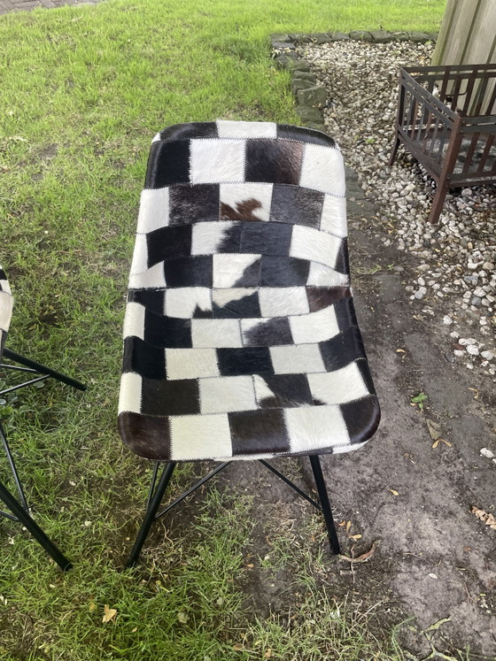 Image 1 of Chaises de salle à manger en cuir de vache