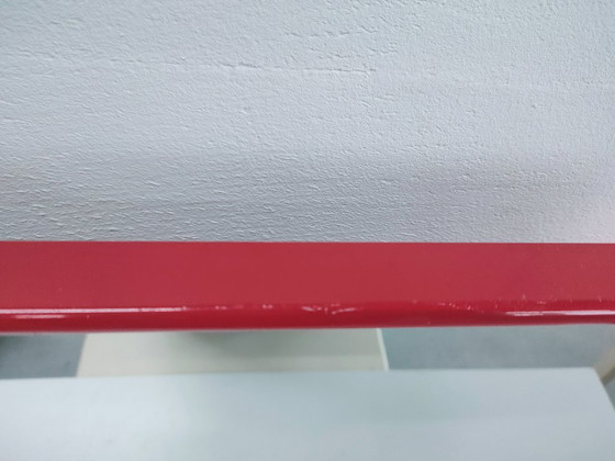 Specchio Nielsen Memphis Milano Stile Popart, Metallo, Vetro, Rosso, Modern (foto 7 di 8)