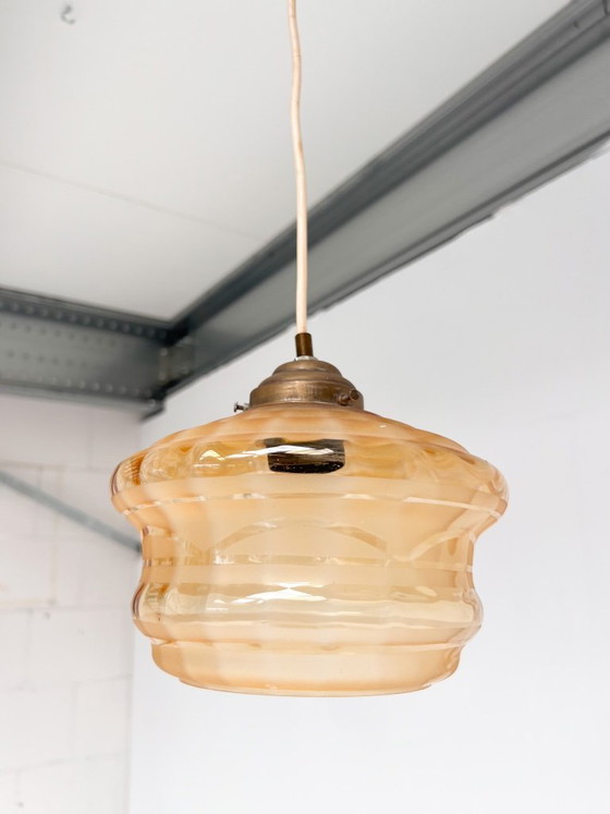 Lampada da soffitto vintage in vetro marrone, anni '60 – Lampade a sospensione, Metal (photo 4 of 8)