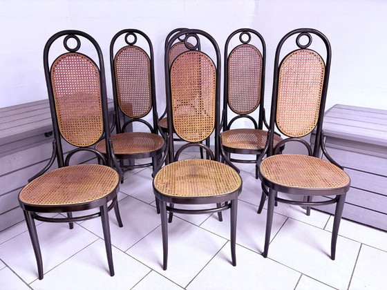 Image 1 of Thonet eetkamerset : tafel met 6 stoelen