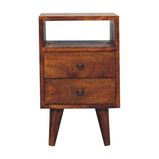 Mini Classic Chestnut Nachtkastje van Massief Mangohout – Mid-Century & Art Deco – Artisan, Wood (photo 2 of 10)