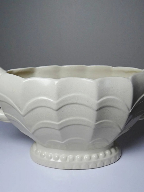 Small Art Deco vintage planter Price Brothers England pottery 1950s, Plant pot, Porcelain, Beige (photo 7 of 10)