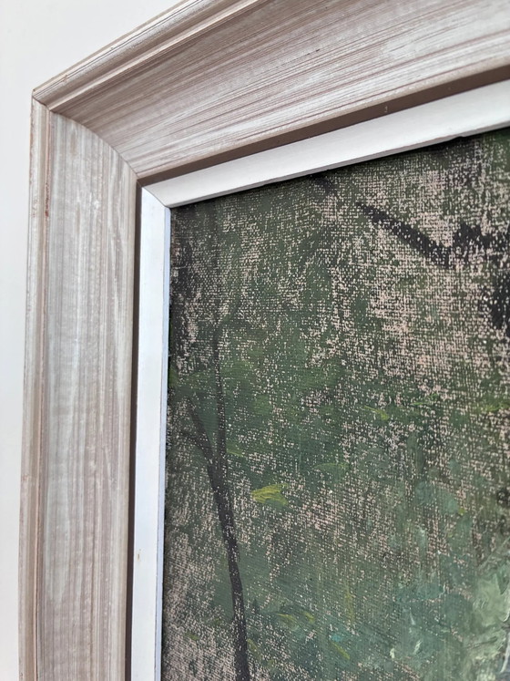 Vintage woodland lake oil painting, forest landscape – Paintings & Drawings, Canvas (photo 11 of 17)